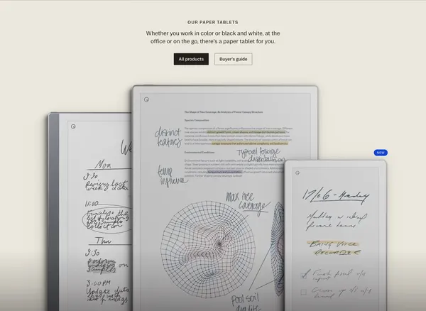 reMarkable - Das erste echte digitale Notizbuch | reMarkable - Landing design inspiration