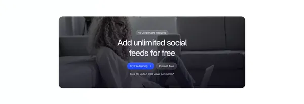 Social Feeds for Webflow, Framer, and HTML | FeedSpring - Landing design inspiration