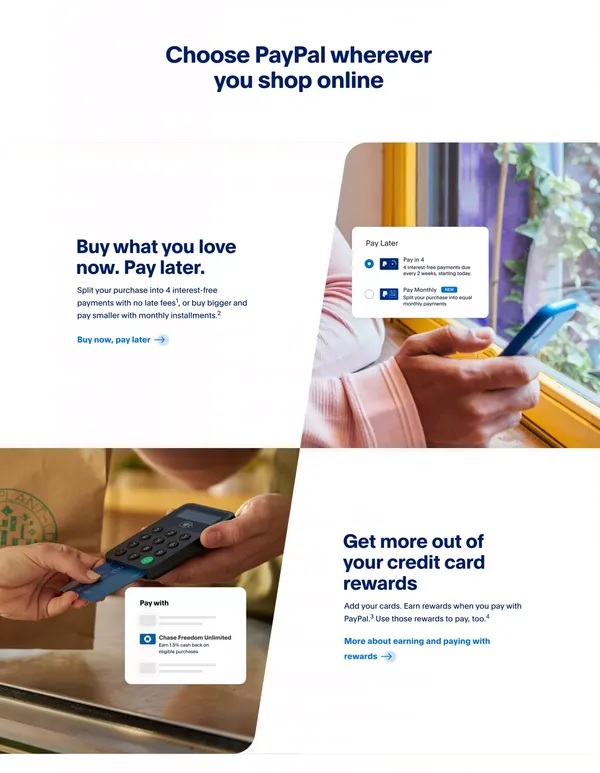 Digital Wallets, Money Management, and More | PayPal US | PayPal US - Landing design inspiration