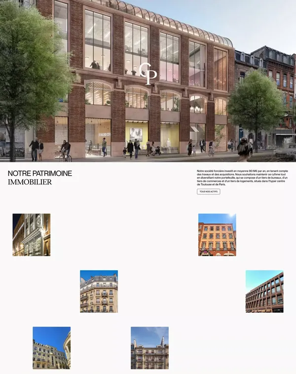 Caso Patrimoine - Foncière familiale & engagée à Toulouse, Paris, et Bordeaux - Landing design inspiration