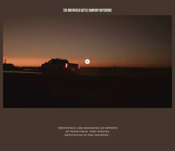 Smithfield Cattle Co. - Landing design inspiration