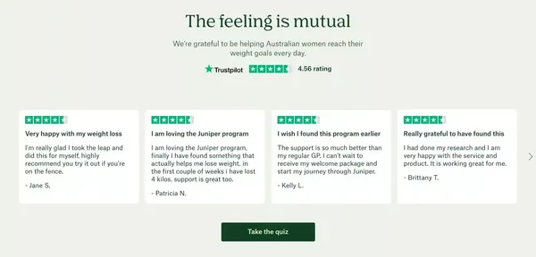 Juniper | Modern Healthcare Treatments For All Women - Landing design inspiration