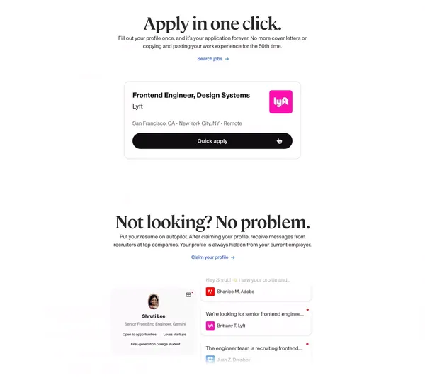 Tech Job Search and Recruiting Platform - Untapped - Landing design inspiration