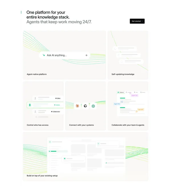 Mintlify - The Knowledge Platform Built for Agents - Landing design inspiration