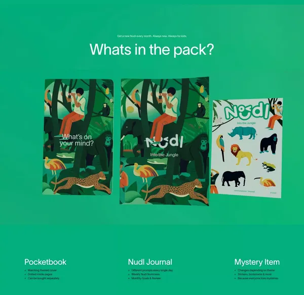 Nudl Journals | Kids' Themed Journals and Notebooks - Landing design inspiration