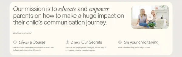 Speech Sisters - Speech Therapy Courses to Help Get Your Child Talking - Landing design inspiration