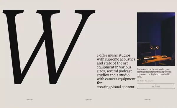 Rekorder Studios - Landing design inspiration