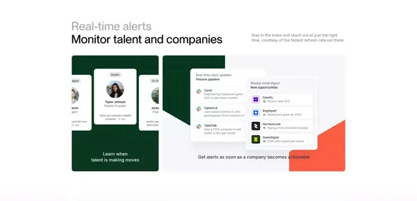 Harmonic.ai - The complete startup database - Landing design inspiration