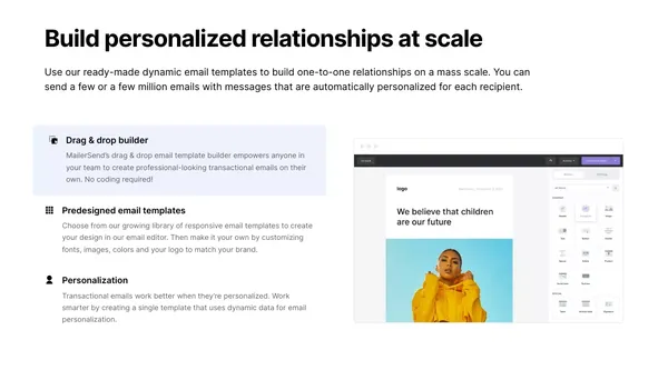 Transactional email service that delivers    -        MailerSend - Landing design inspiration