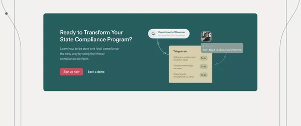 Corporate and Business Compliance Services | Mosey - Landing design inspiration