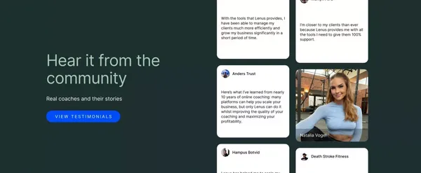 Lenus — The health coaching revolution starts here - Landing design inspiration