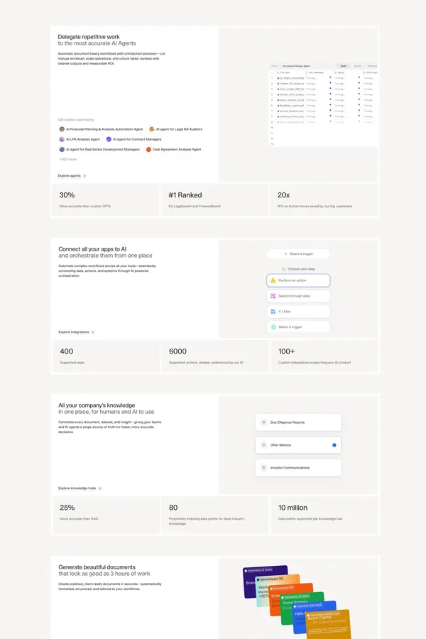 V7 Go | AI Agent Platform for Finance, Legal & Insurance - Landing design inspiration