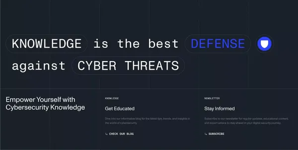 Dteckt | Your digital freedom secured - Landing design inspiration