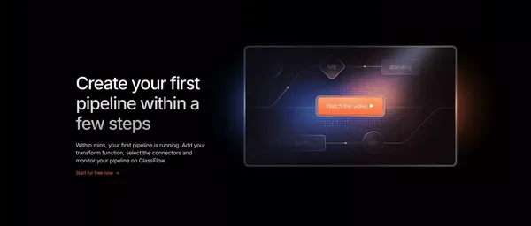 GlassFlow | Real-Time, Serverless Python Data Streaming - Landing design inspiration