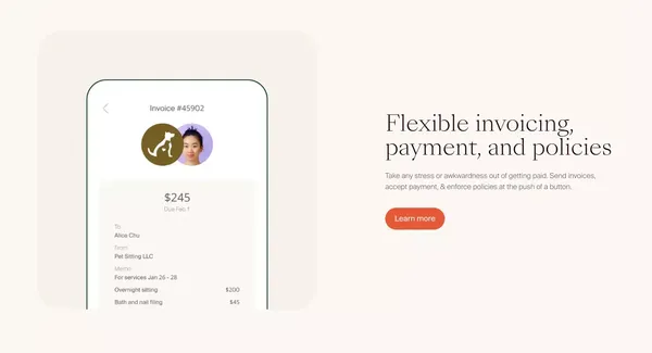Critter - The best mobile software for pet care businesses - Landing design inspiration