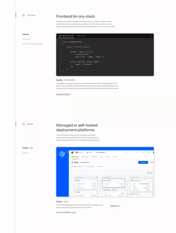 Laravel - The PHP Framework For Web Artisans - Landing design inspiration