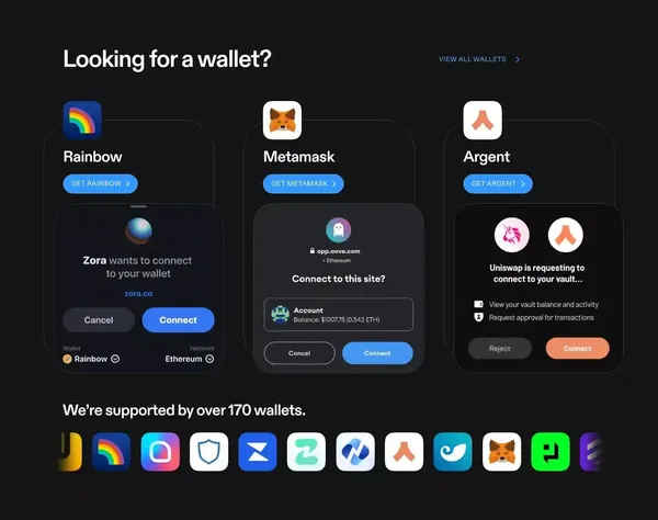 WalletConnect - Landing design inspiration