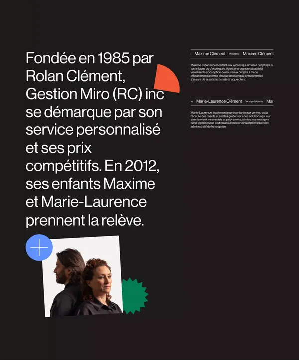 Gestion Mi-Ro (RC) Inc - Landing design inspiration