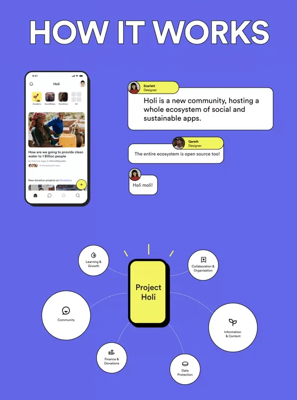 Project Holi - Landing design inspiration