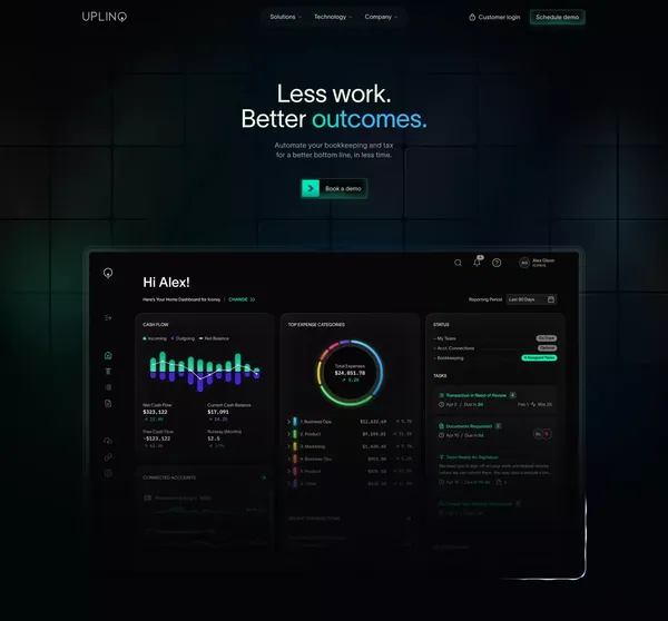 Small Business Accounting Solutions | Uplinq - Landing design inspiration