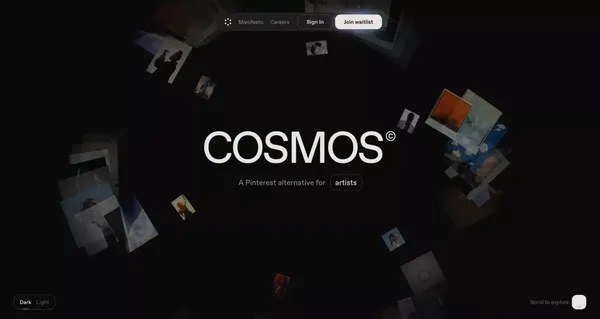 Welcome to Cosmos - Landing design inspiration