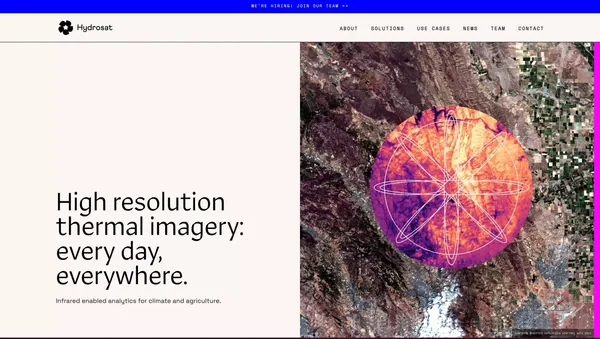 Hydrosat - Landing design inspiration