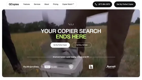 Quick Copies - Landing design inspiration
