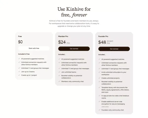 Female-Founder Team Matchmaking | Kinhive - Landing design inspiration