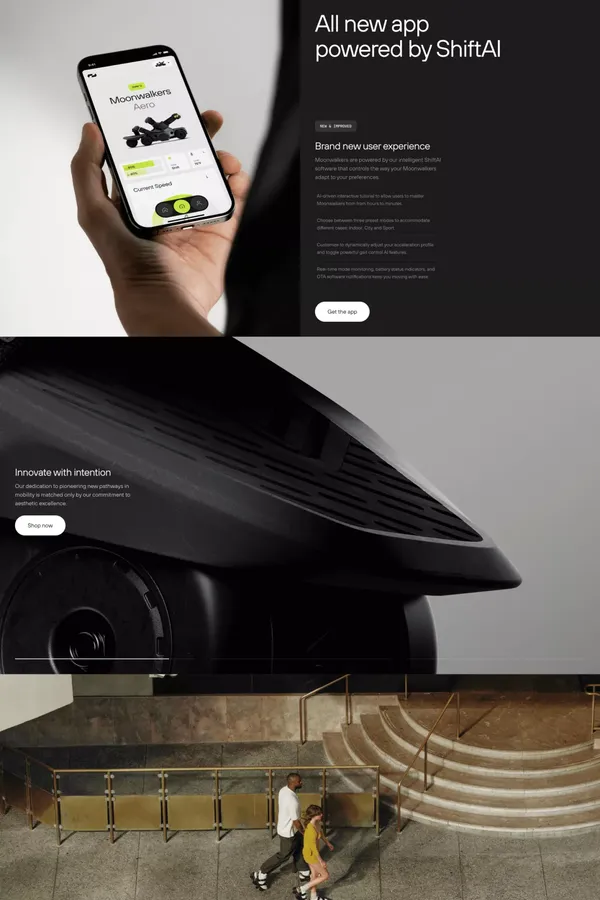 Move more, live more – Shift Robotics - Landing design inspiration