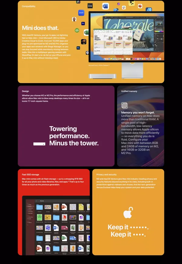 Mac mini - Apple - Landing design inspiration
