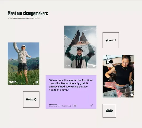 Relesys | Empower your frontline team with our on-the-go app - Landing design inspiration