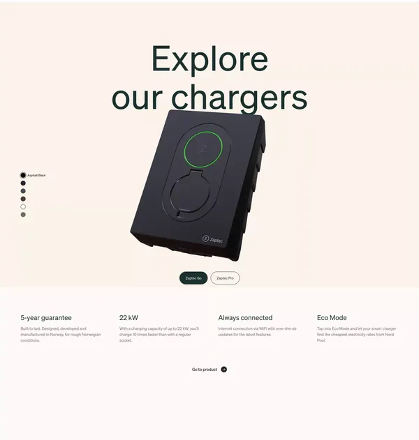Powers adventure | Zaptec - Landing design inspiration