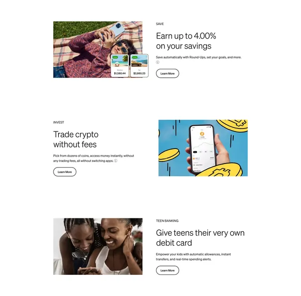 Current | Future of Banking - Landing design inspiration