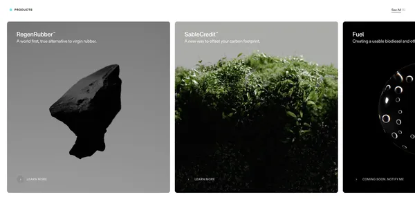 Rubber. Redefined. | Sable - Landing design inspiration