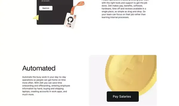 Zelt – The employee platform for growth - Landing design inspiration