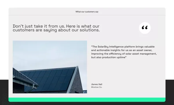 Solar Sky - Landing design inspiration