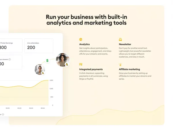 Superpeer | Home to your community with livestreams, live courses, 1:1s and more! - Landing design inspiration