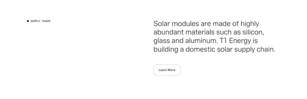 T1 Energy - Landing design inspiration