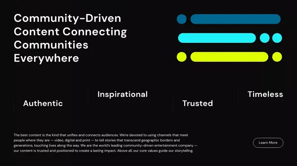 TMB | Connecting Audiences | Content. Inspired by You. - Landing design inspiration