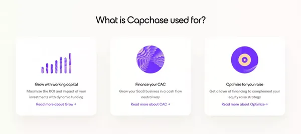 Growth Financing | Upfront Cashflow to Fund Your Growth | Capchase - Landing design inspiration