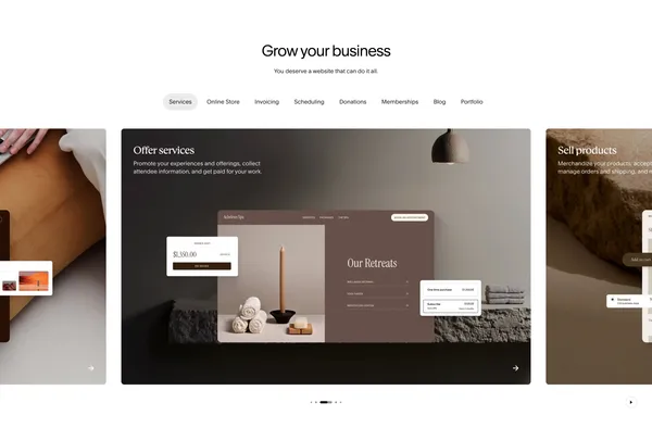 Website Builder – Easily Create Your Own Website — Squarespace - Landing design inspiration