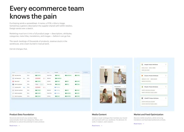 Cernel: Product Onboarding for Ecommerce Teams - Landing design inspiration