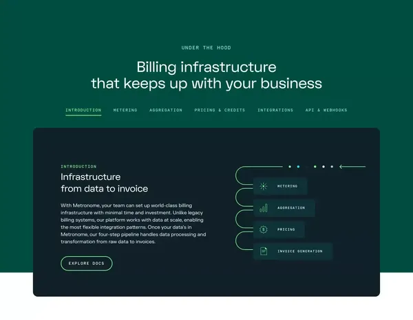 Metronome - Landing design inspiration