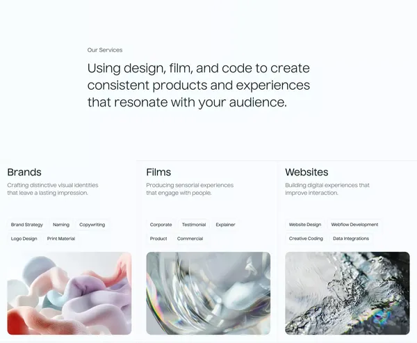 Unset Studio | Brands, Films and Websites - Landing design inspiration
