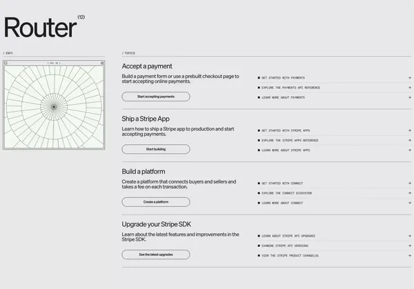 Stripe Dot Dev - Landing design inspiration