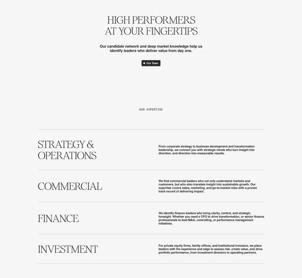 Kvant | Executive Search - Landing design inspiration
