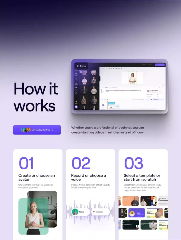 HeyGen - AI Video Generator - Landing design inspiration