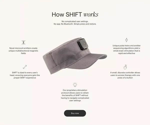 Fluxwear — Mentally and Physically ‍Recover with SHIFT - Landing design inspiration