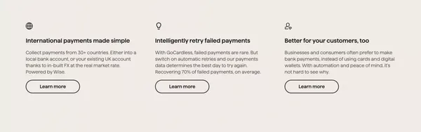 Online Payment Processing Solution | GoCardless - Landing design inspiration