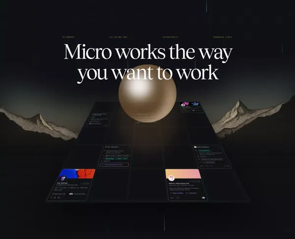 Micro - Landing design inspiration